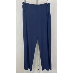 TRAVELSMITH Pull On Pants High Rise Textured Navy Blue Size 2X Plus